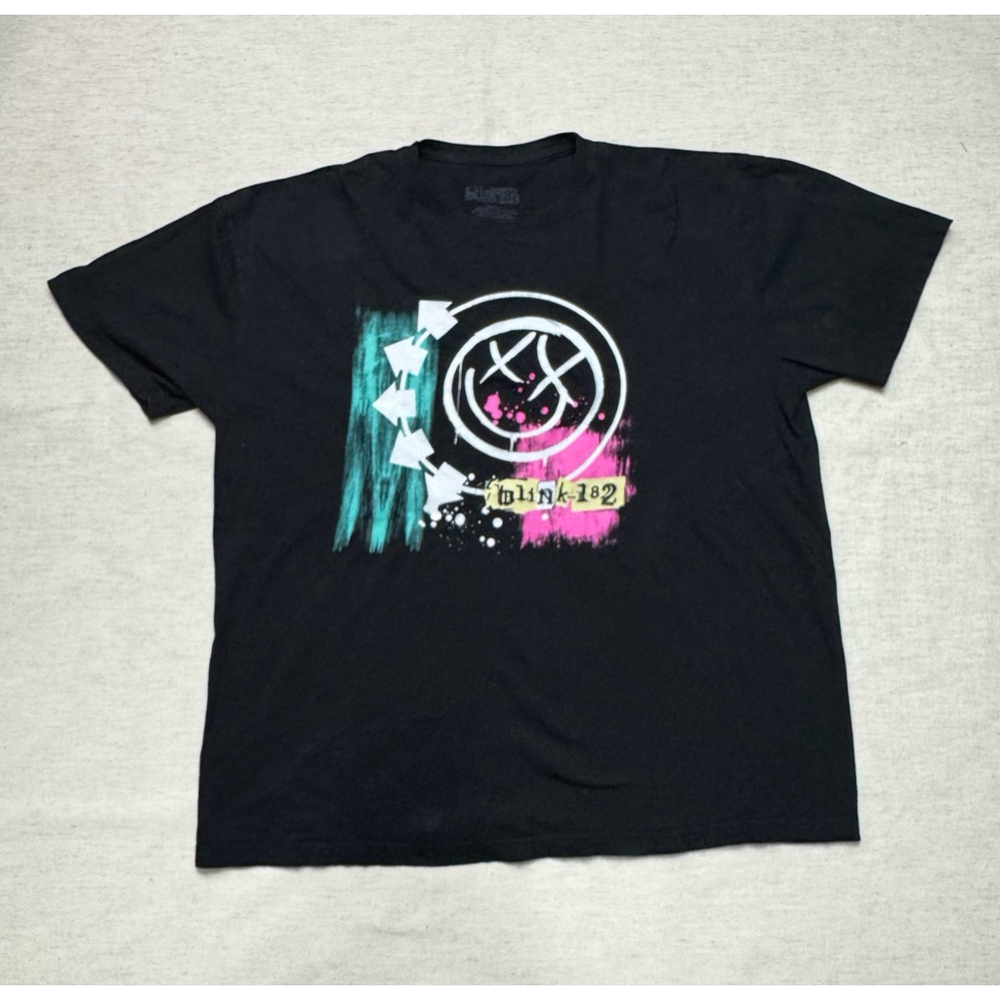 Blink 182 Black Band T Shirt 2XL Album Cover Punk Rock Concert Cotton Unisex Emo
